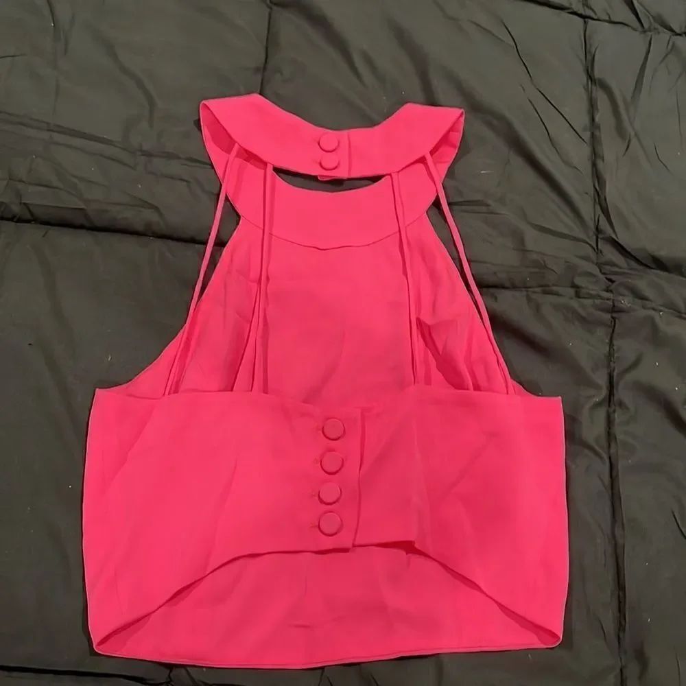 OLCAY GULSEN size small pink top open back tank